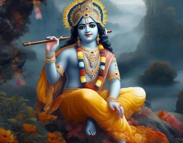 Sudarshana Chakra Lord Krishna with Bansuri