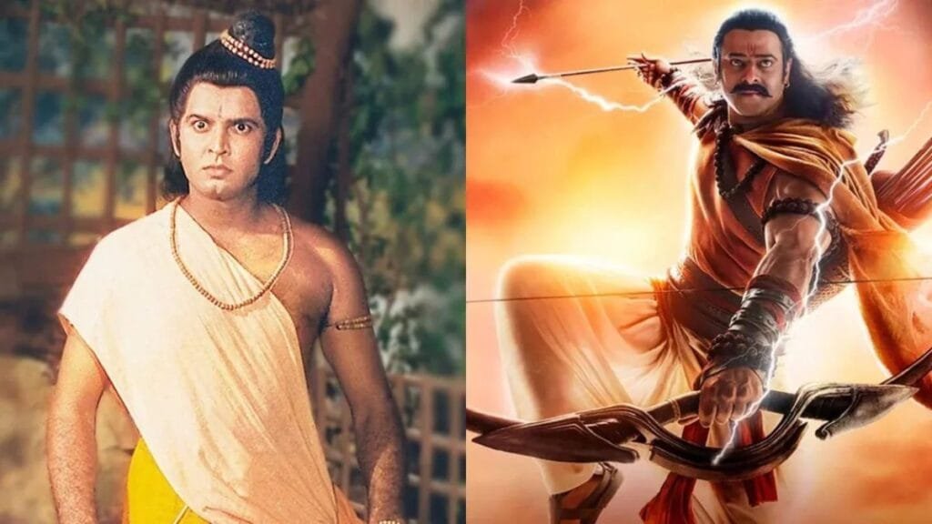 Lakshman standing guard while Lord Ram and Sita rest in forest