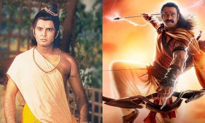 Lakshman standing guard while Lord Ram and Sita rest in forest